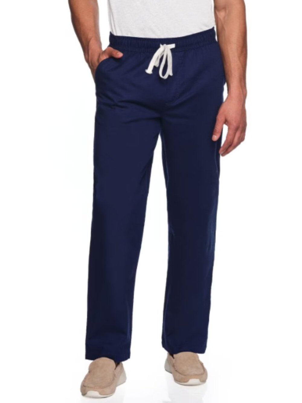Lands’ End Men's Cotton Linen Pull-On Pant